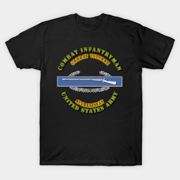 Army - CIB - 1st Award - Combat Veteran - Afghanistan T-Shirt by twix123844